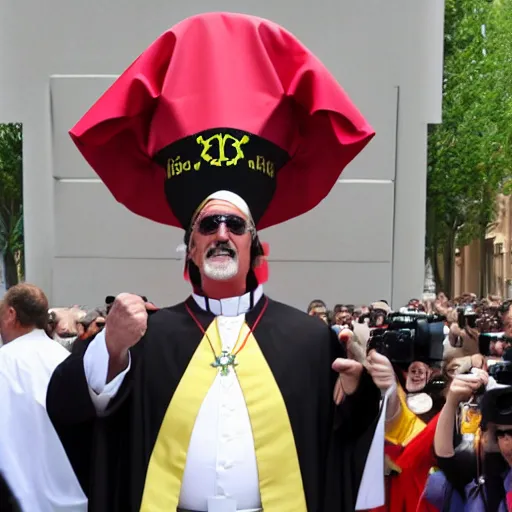 Image similar to hulk hogan as the new pope, dslr photo