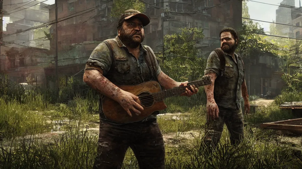 Prompt: danny devito bloater in the last of us, video game, screenshot, next gen graphics, ps 5, unreal engine, ray tracing