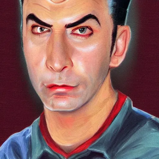 Image similar to a portray realistic of kramer from seinfeld