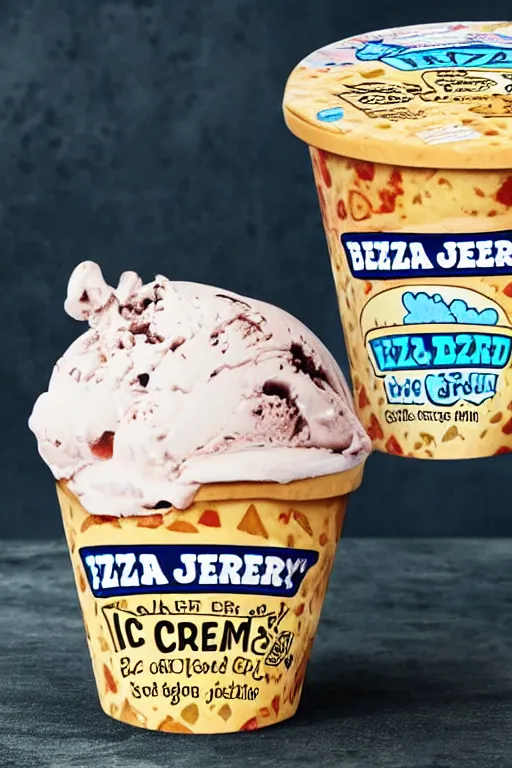 Image similar to pizza flavoured ben and jerry's ice cream