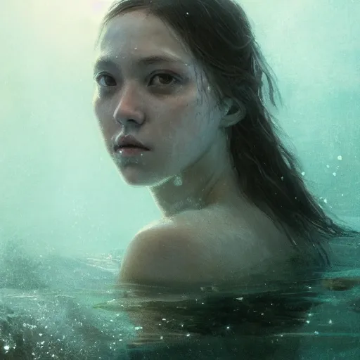 Prompt: a fancy portrait of an girl submerged in water by greg rutkowski, sung choi, mitchell mohrhauser, maciej kuciara, johnson ting, maxim verehin, peter konig, bloodborne, 8 k photorealistic, cinematic lighting, hd, high details, dramatic, atmospheric, trending on artstation