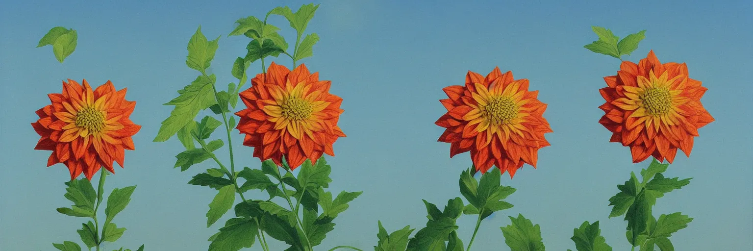 Image similar to dahlia painting magritte