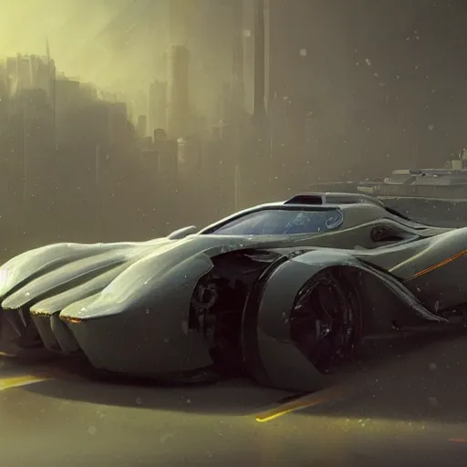 Prompt: full view of a car, intricate, elegant, highly detailed, digital painting, concept art, smooth, sharp focus, art style from Wang Ke and Greg Rutkowski and Bruce Kaiser and Scott Robertson and Dmitry Mazurkevich and Doruk Erdem and Jon Sibal, small style cue from blade runner