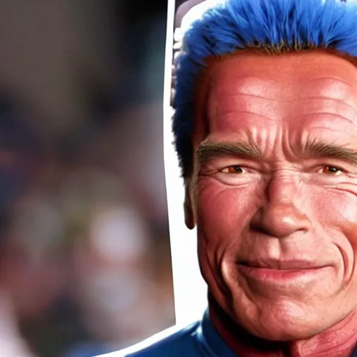 Prompt: Arnold Schwarzenegger plays Ash Ketchum