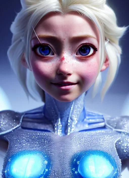 Prompt: Alita as Elsa, au naturel, hyper detailed, digital art, trending in artstation, cinematic lighting, studio quality, smooth render, unreal engine 5 rendered, octane rendered, art style by klimt and nixeu and ian sprigger and wlop and krenz cushart