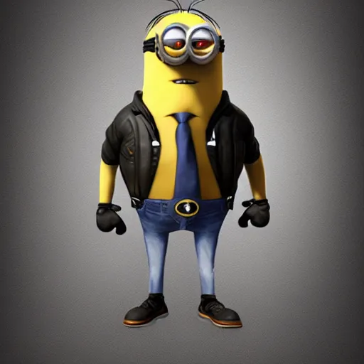 Image similar to minion as a bodybuilder, unreal engine 5, artstation