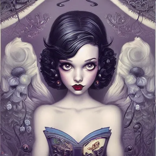 Prompt: Lofi beautiful portrait Pixar style by Joe Fenton and Stanley Artgerm and Tom Bagshaw and Tim Burton