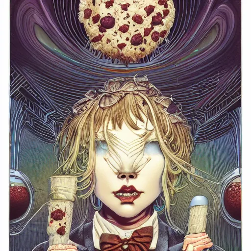 Prompt: portrait of icecream, symmetrical, by yoichi hatakenaka, masamune shirow, josan gonzales and dan mumford, ayami kojima, takato yamamoto, barclay shaw, karol bak