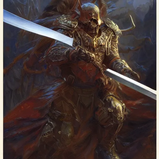 Image similar to The Legendary Sword of Death, art by Donato Giancola, Craig Mullins, digital art, trending on artstation