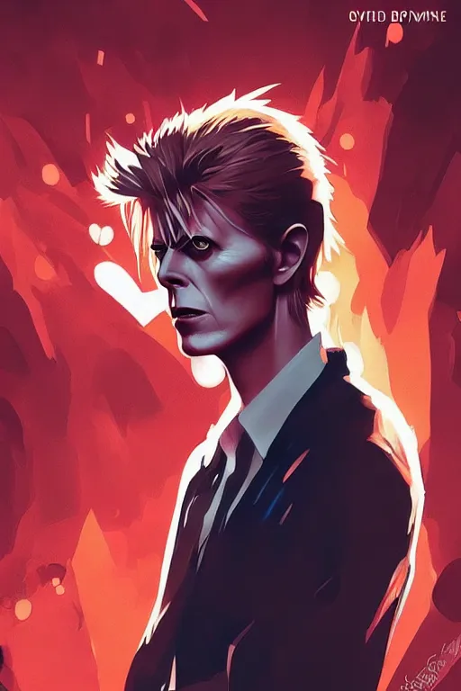 Image similar to david bowie, manga cover art, detailed color portrait, artstation trending, 8 k, greg rutkowski