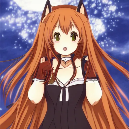 Image similar to The Spice&Wolf Anime | kenrou horo as Shoujo Protagonist | key visual, Pixiv