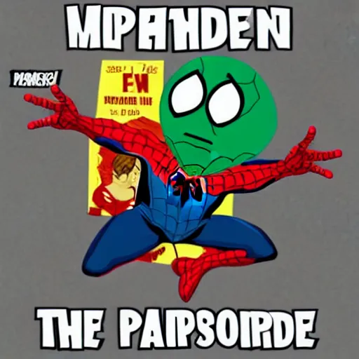 Image similar to spiderman in the style of south park