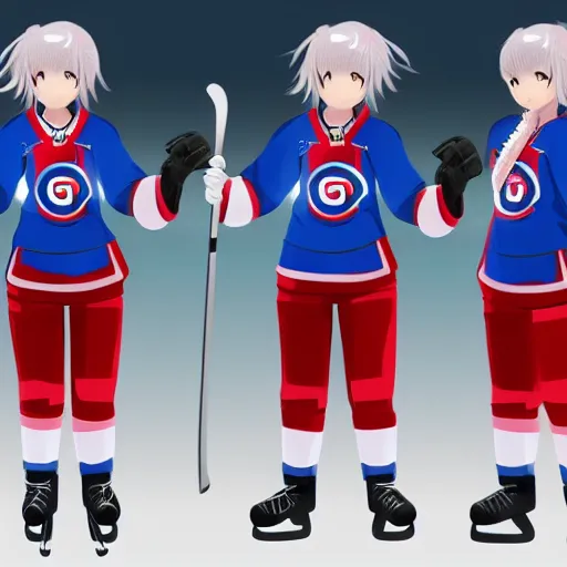 Premium AI Image | Ice hockey player anime art style Generative AI
