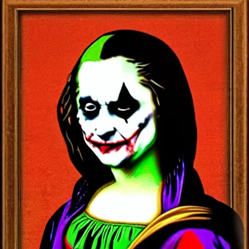 Image similar to the Joker as Monalisa