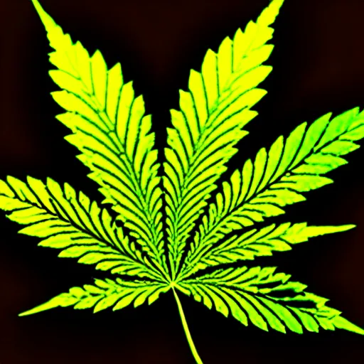 Prompt: a cannabis leaf in a nightmare