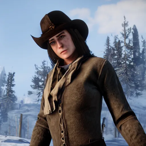 Image similar to Sadie from Red Dead Redemption 2 in Skyrim