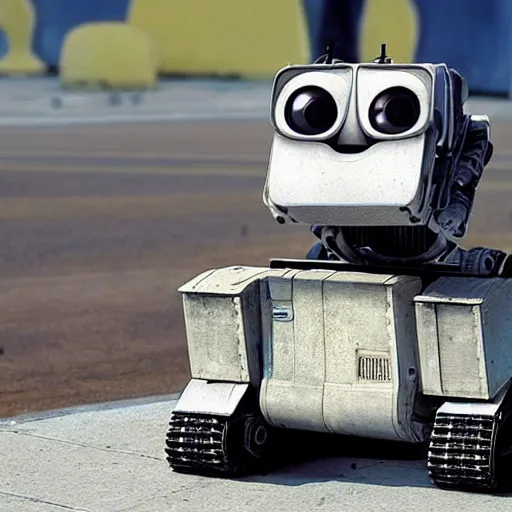 Prompt: Wall-e in real life, realistic photo