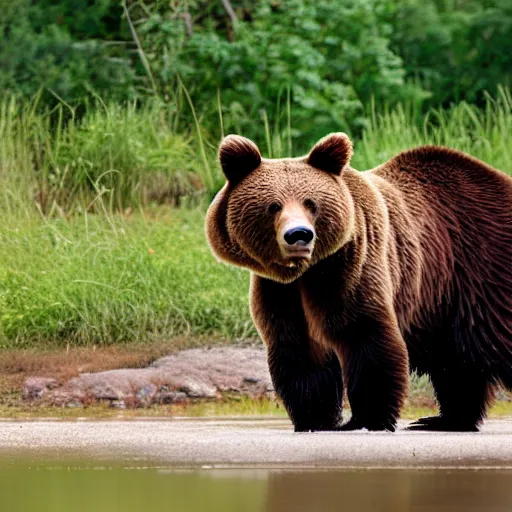 Prompt: anime brown bear