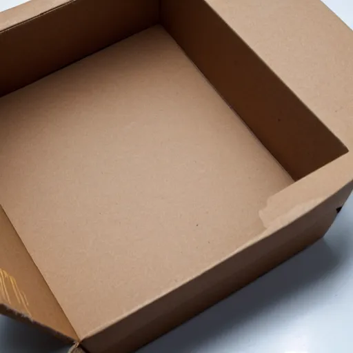 Prompt: a cardboard box