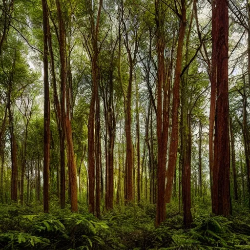 Prompt: a forest surrounded by futuristic city