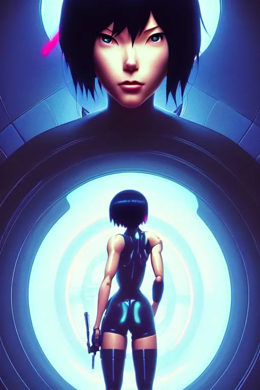 Image similar to weta disney pixar movie still portrait photo of ghost in the shell anime : : as motoko kusanagi by pixar : : by ilya kuvshinov, rossdraws, artgerm, maxim cover, octane render, 3 d, volumetric lighting, anti aliasing, raytracing : :