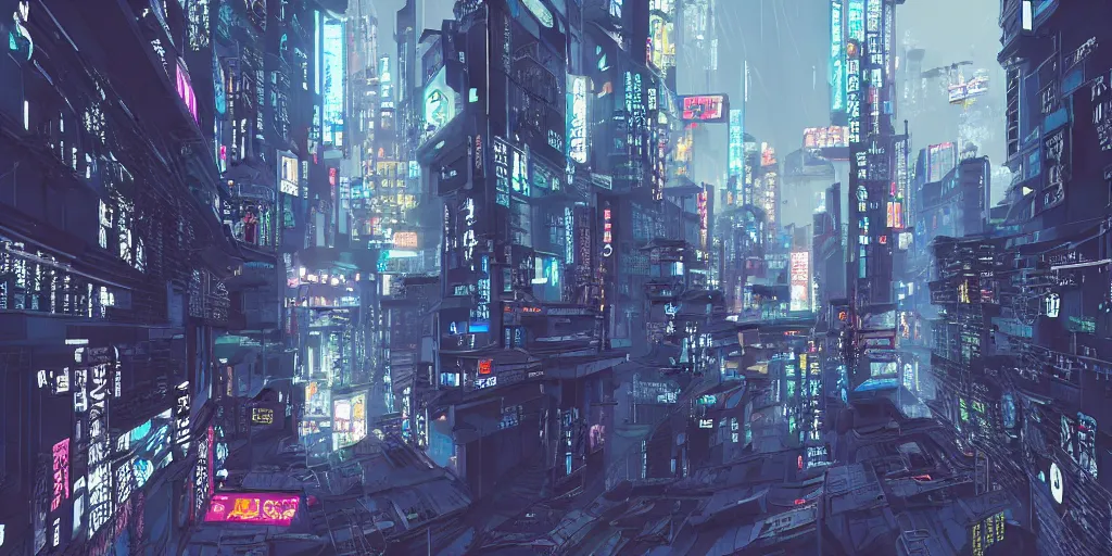 Image similar to Lone buildings in cyberpunk tokyo by kirokaze