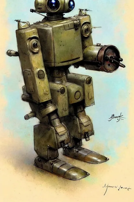 Image similar to (((((1950s military robot pet . muted colors.))))) by Jean-Baptiste Monge !!!!!!!!!!!!!!!!!!!!!!!!!!!