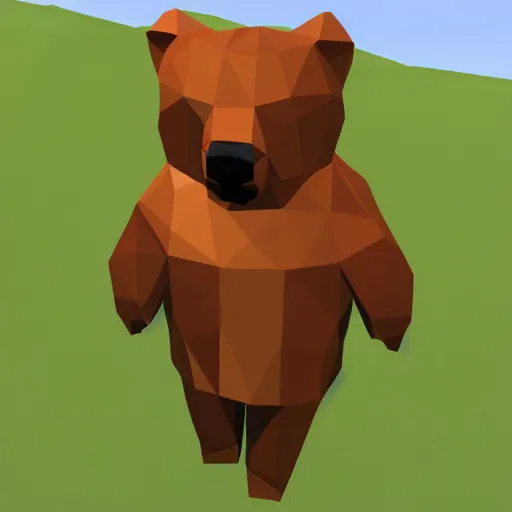 Image similar to low poly bear