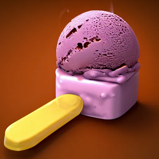 Image similar to ice cream popsicle that looks like captain kangaroo octane render