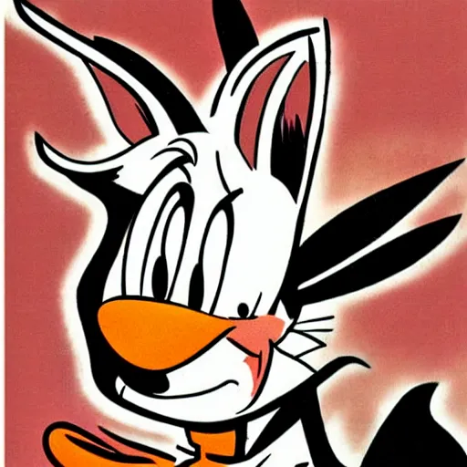 Image similar to bugs bunny, daffy, porky pig, soviet propaganda style,