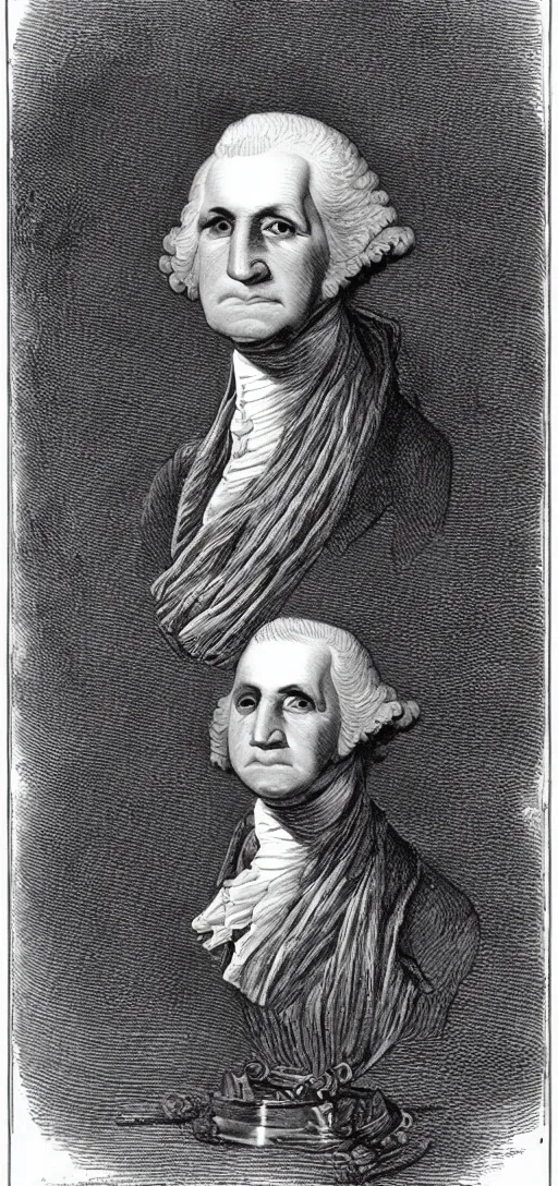 Image similar to george washington as a serpent, body horror, creepy, dark