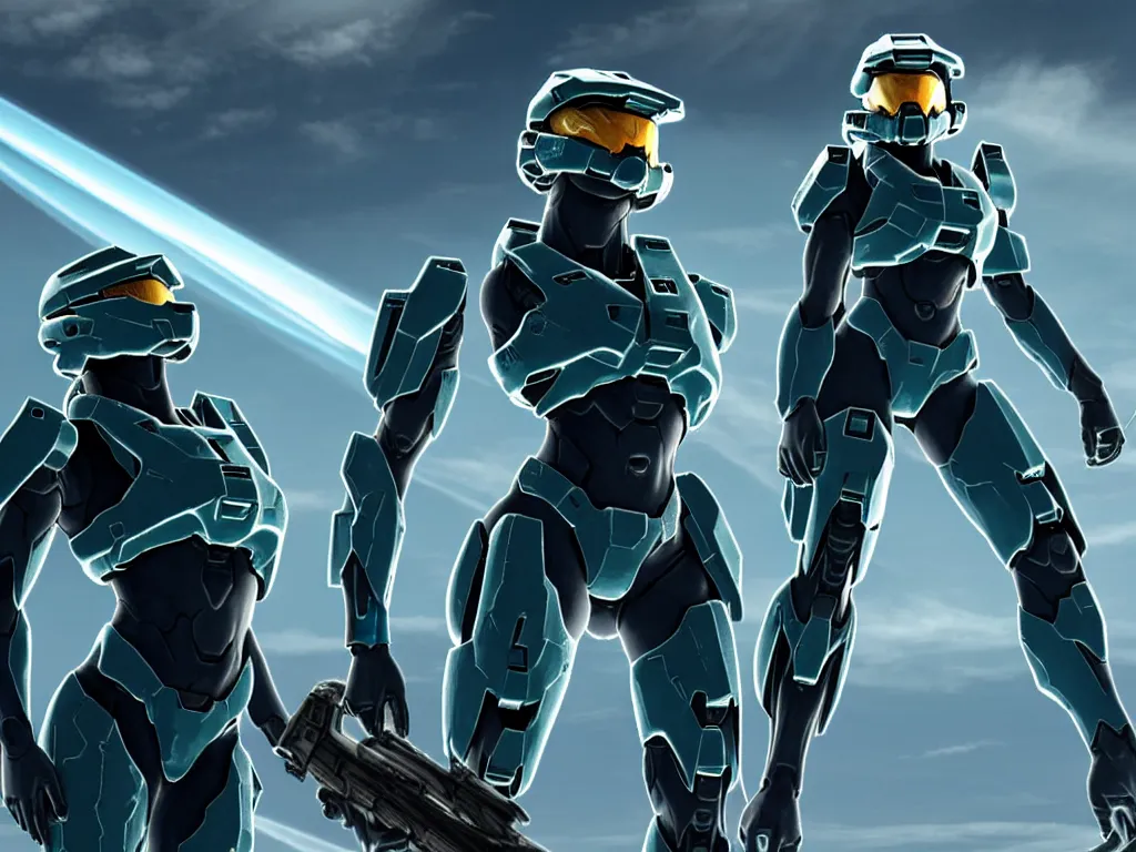 Image similar to halo, cortana