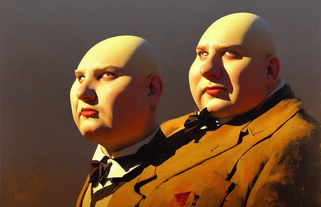 Prompt: portrait of humpty dumpty!!!!!!!!!!!!!!!!!!!!!!!!!!!, detailed face, detailed painting,, epic lighting, by ilya repin, phil hale and kent williams
