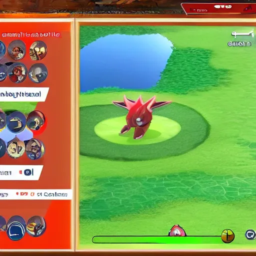 Image similar to the new fire pokemon starter, game ui, 4 k