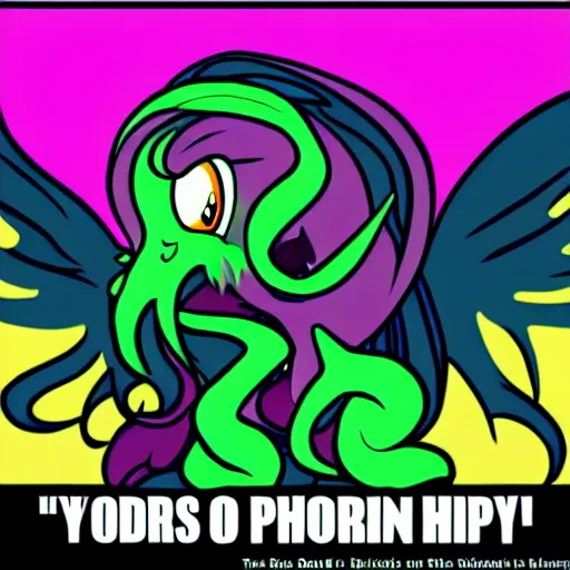 Image similar to cthulhu meets my little pony