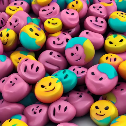 Image similar to naturally colored smile gummies, trending on artstation, anime style 4 k