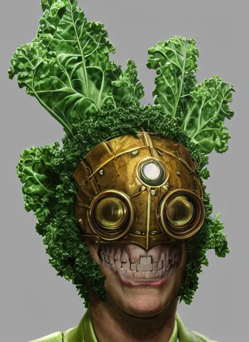 Image similar to portrait of tony kale!! as kale!! biohazard bioshock, au naturel, hyper detailed, digital art, trending in artstation, cinematic lighting, studio quality, smooth render, unreal engine 5 rendered, octane rendered, art style by klimt and nixeu and ian sprigger and wlop and krenz cushart