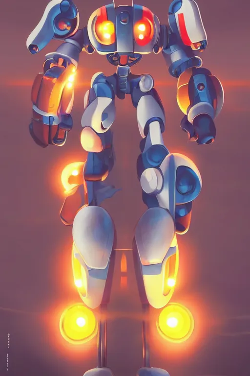 Image similar to metabots medabots medarotto medarot robot minimalist comics, behance hd by jesper ejsing, by rhads, makoto shinkai and lois van baarle, ilya kuvshinov, rossdraws global illumination ray tracing hdr radiating a glowing aura