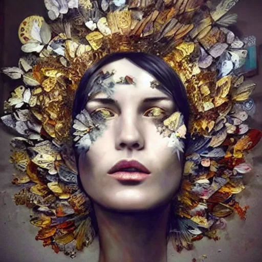 Prompt: A beautiful sculpture. There are so many kinds of time. The time by which we measure our lives. Gold and silver, Months and years. Or the big time, the time that raises mountains and makes stars. by Sandra Chevrier and bastien lecouffe deharme, intuitive