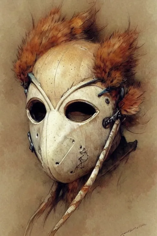 Image similar to ( ( ( ( ( traditional mask. muted colors. ) ) ) ) ) by jean - baptiste monge!!!!!!!!!!!!!!!!!!!!!!!!!!!