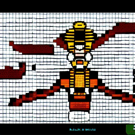 Prompt: pixel art of an ancient egypt spaceship