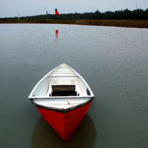 Image similar to reaper boat with banker, submerged buildings