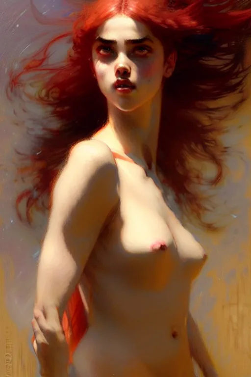 Image similar to billy eilish by gaston bussiere, bayard wu, greg rutkowski