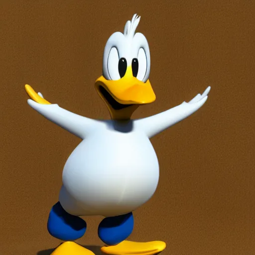 Image similar to donald duck, 3 d render