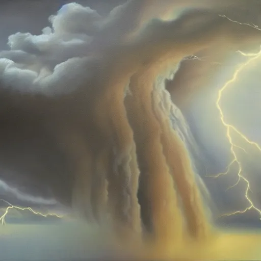 Prompt: an oil painting of a tornado png, award winning, dramatic lightning, UHD, 4k