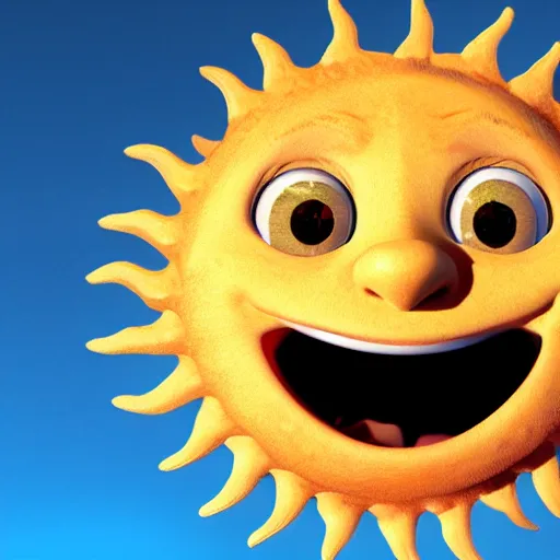 Prompt: a cute sun smiling with one tooth, 4k quality