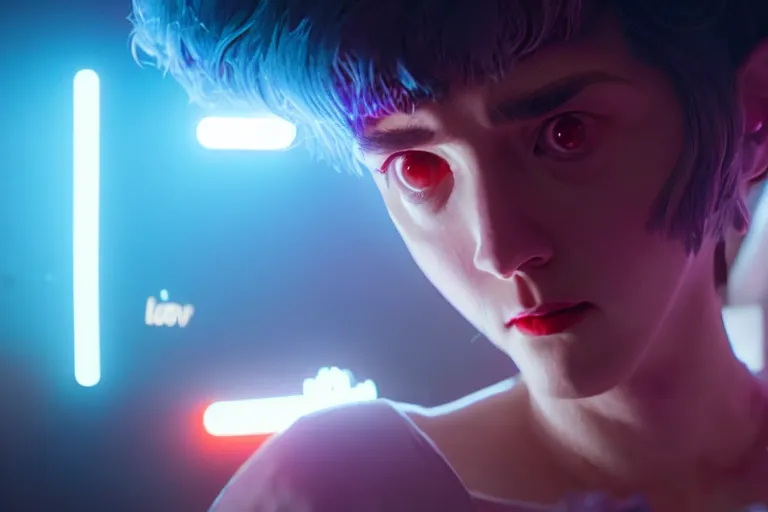 Image similar to vfx film, love death and robots, flat color profile low - key lighting award winning photography arri alexa cinematography, hyper real photorealistic cinematic, atmospheric cool colorgrade