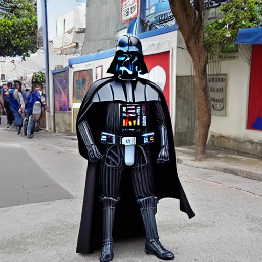 Prompt: darth vader in Navalguijo