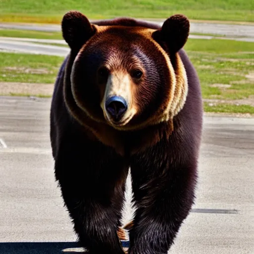 Image similar to a bear on a runway