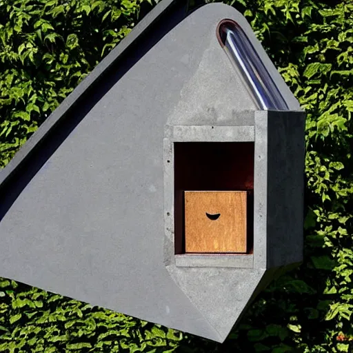 Image similar to a bat box designed by Le Corbusier